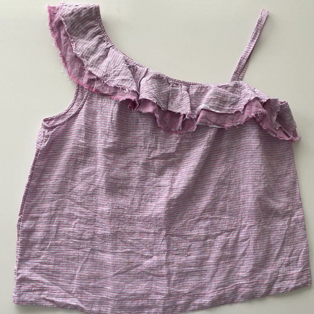 Anthro Linen Tank - Holding Horses XL